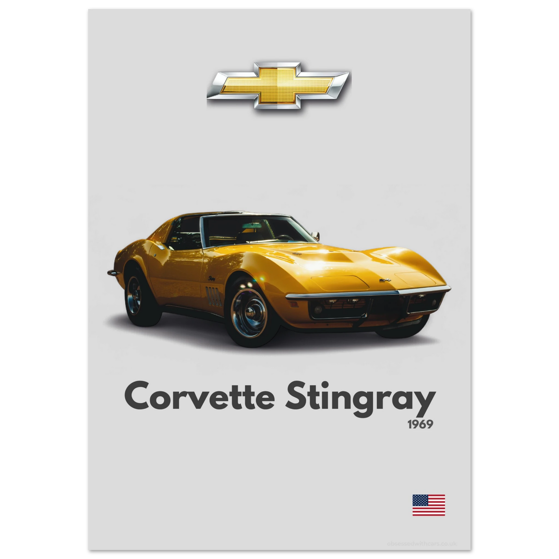 Corvette Stingray Poster - Minimalist Collection