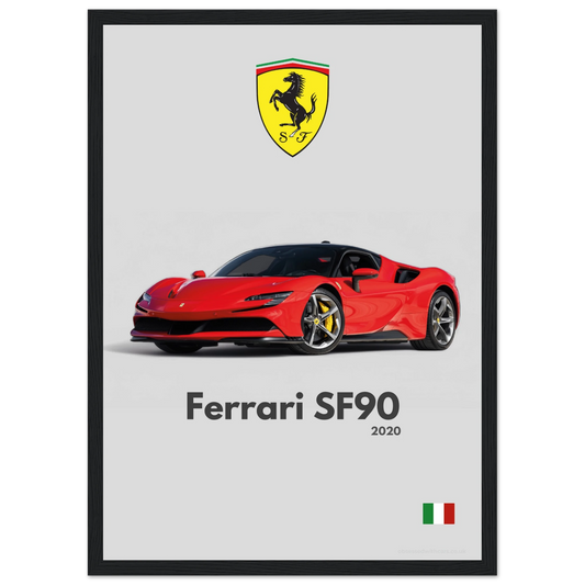 Ferrari SF90 Poster - Minimalist Collection