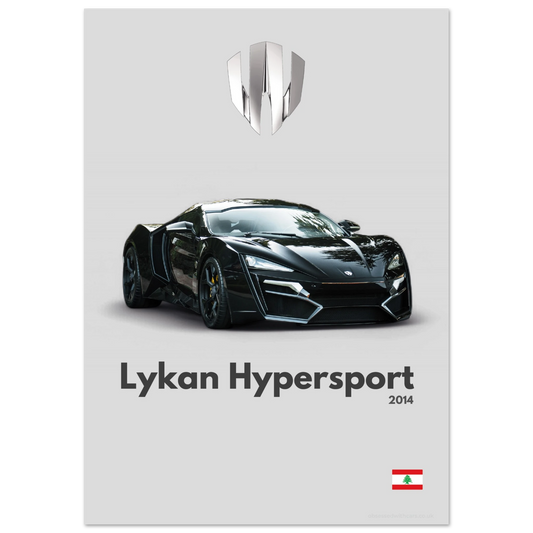 Lykan Hypersport Poster - Minimalist Collection