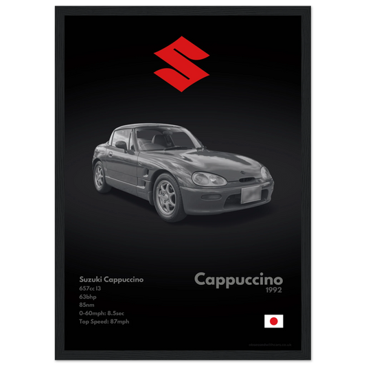Suzuki Cappuccino Poster - Monochrome Collection