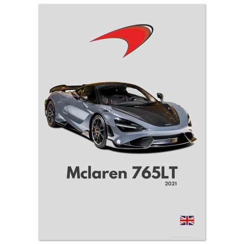 091 Mclaren 765LT Poster - Minimalist Collection