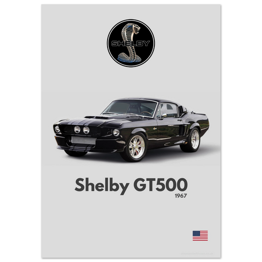 Shelby GT500 Poster - Minimalist Collection