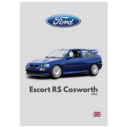 Ford Escort RS Cosworth Poster - Minimalist Collection