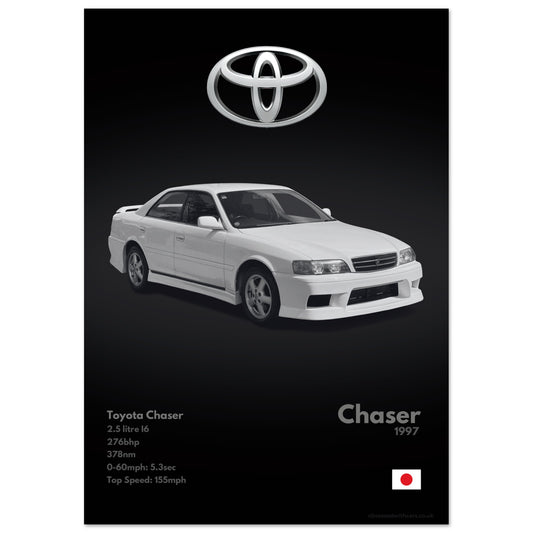 Toyota Chaser Poster - Monochrome Collection