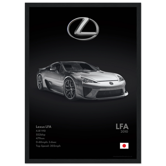 Lexus LFA Poster - Monochrome Collection