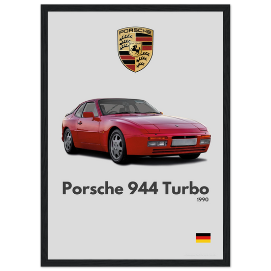 Porsche 944 Turbo Poster - Minimalist Collection