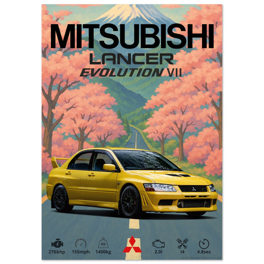 Mitsubishi Evo VII Poster - Abstract Collection