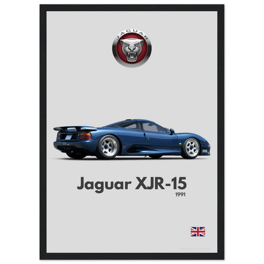 Jaguar XJR-15 Poster - Minimalist Collection