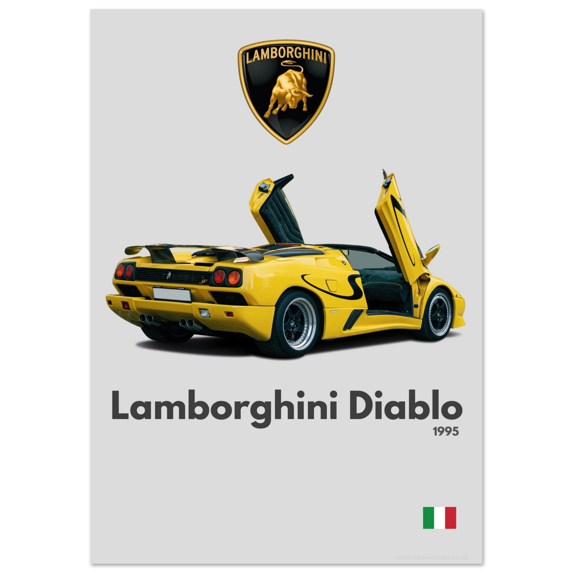 Lamborghini Diablo SV Poster - Minimalist Collection