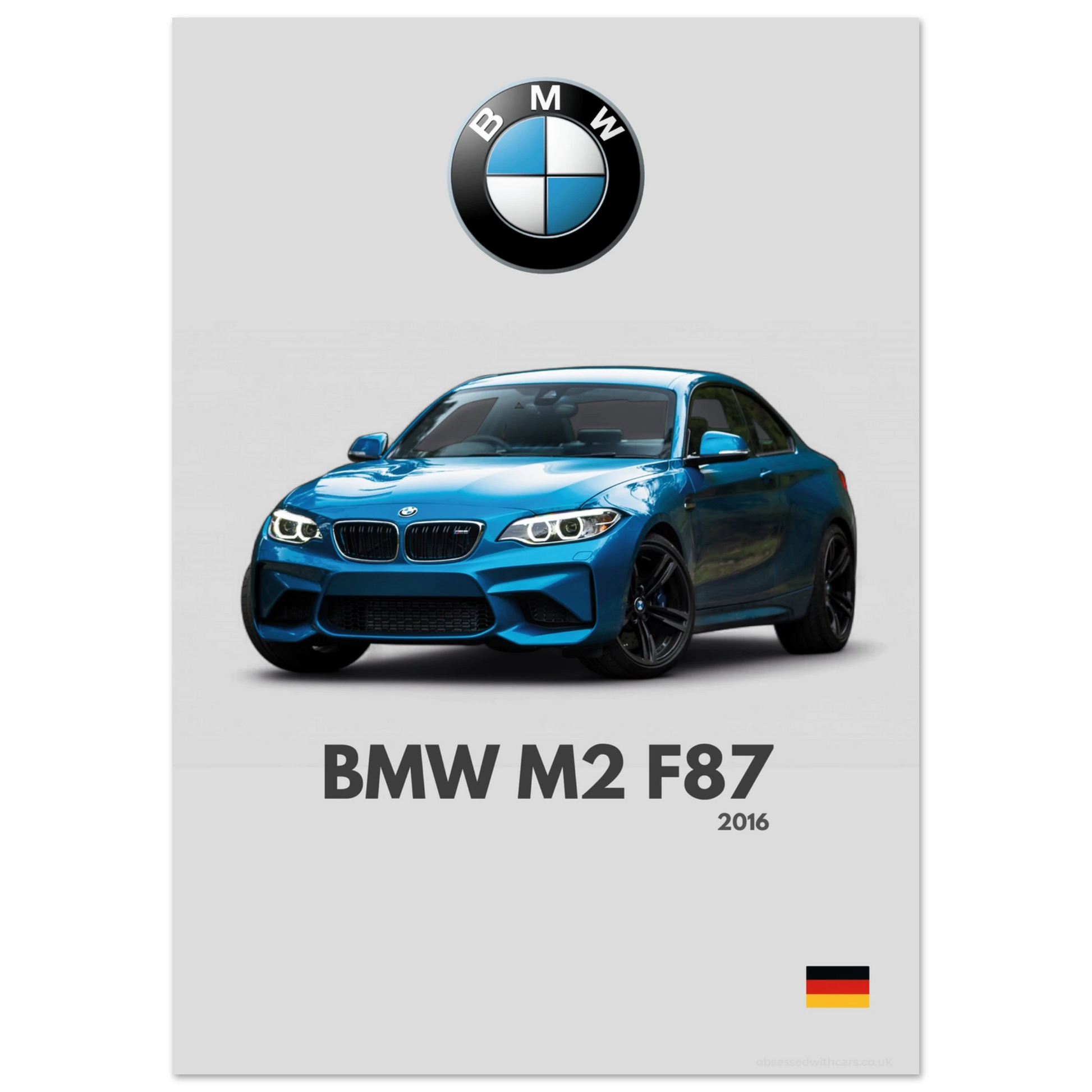 BMW M2 F87 Poster - Minimalist Collection
