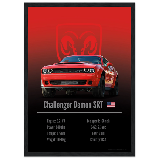 Dodge Challenger SRT Demon Poster - Accent Collection