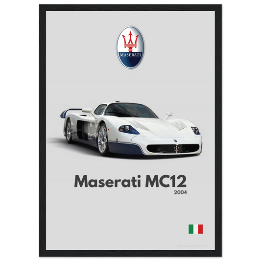 Maserati MC12 Poster - Minimalist Collection