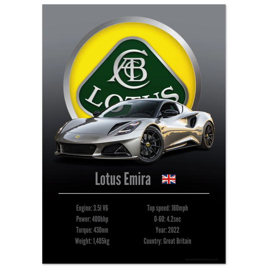 Lotus Emira Poster - Accent Collection