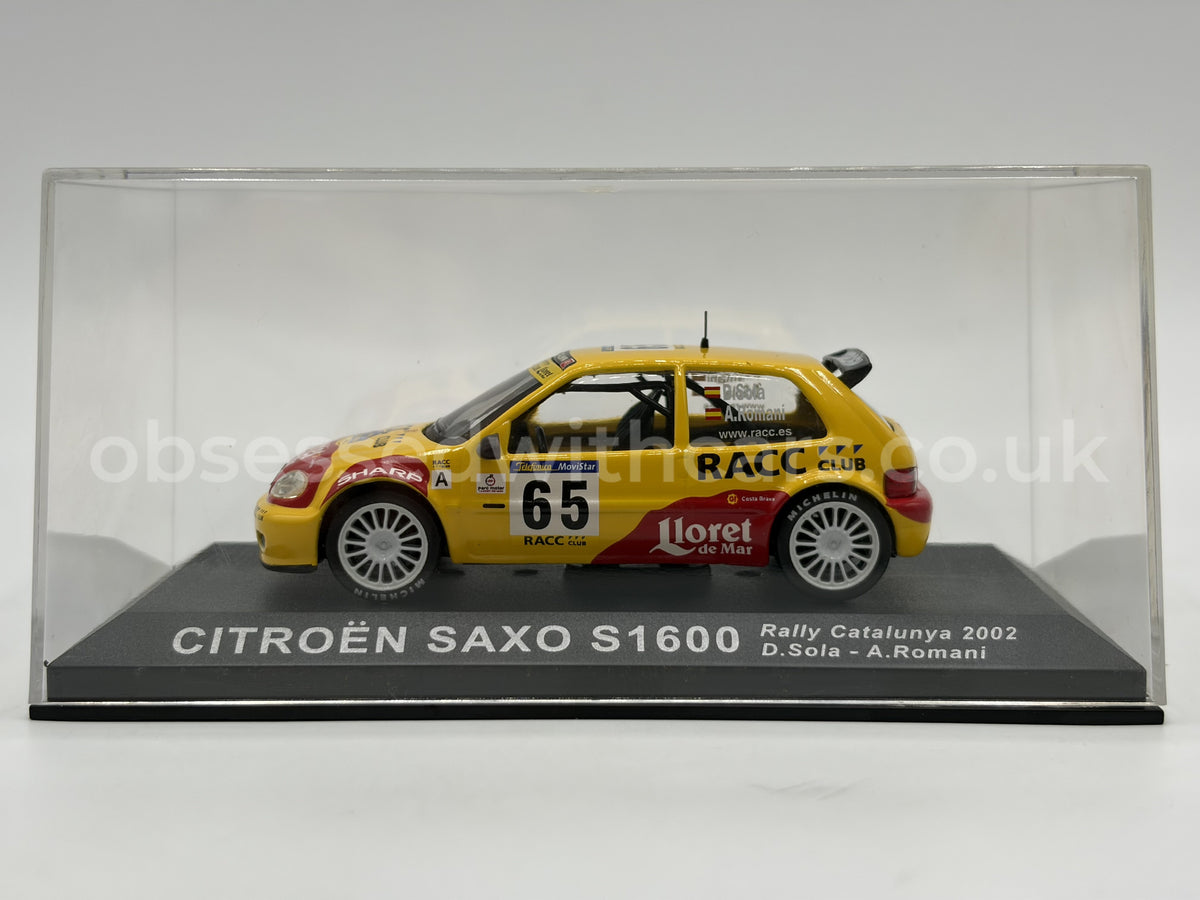 1/43 2002 Citroen Saxo S1600 - Rally of Catalunya - Sola / Romani | Model Rally Car