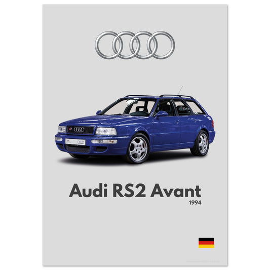 Audi RS2 Avant Poster - Minimalist Collection