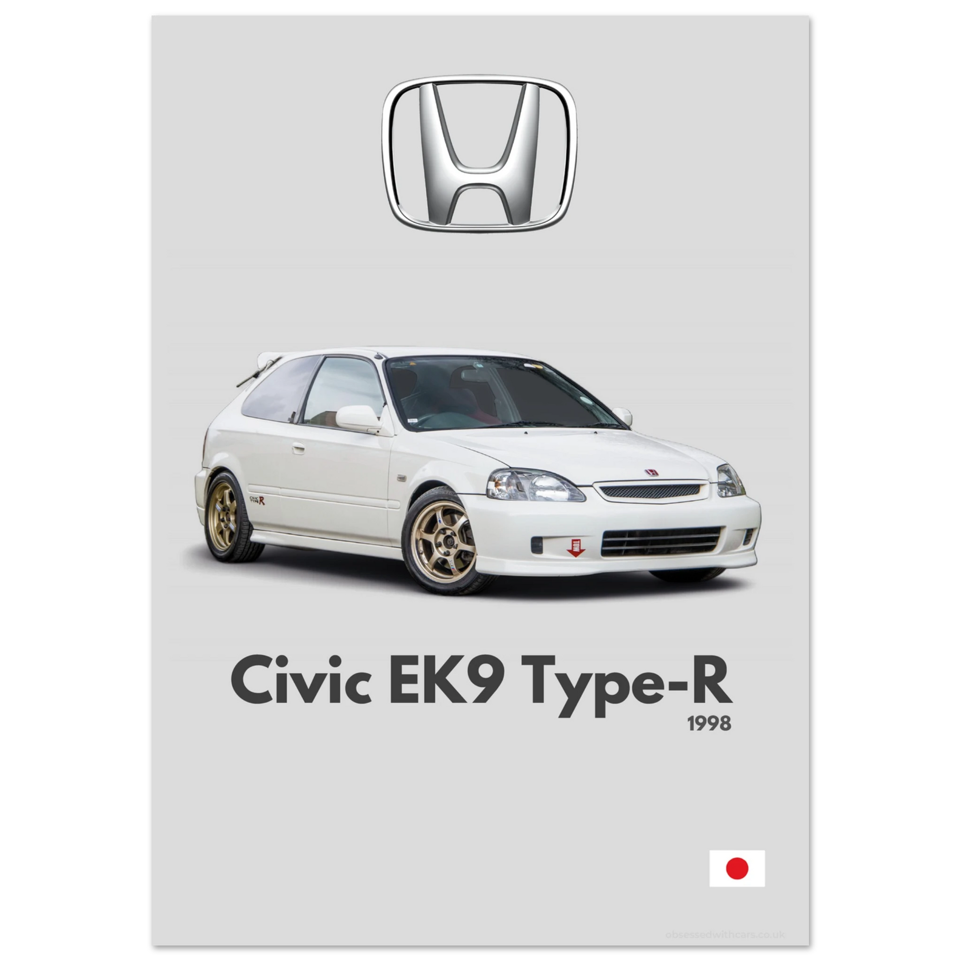 Honda Civic EK9 Type R Poster - Minimalist Collection