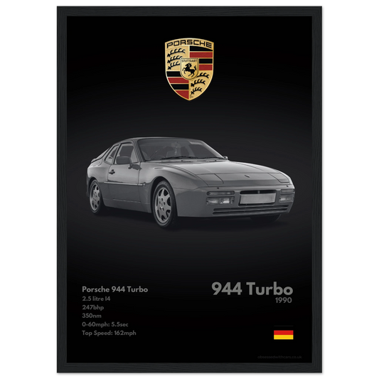Porsche 944 Turbo Poster - Monochrome Collection