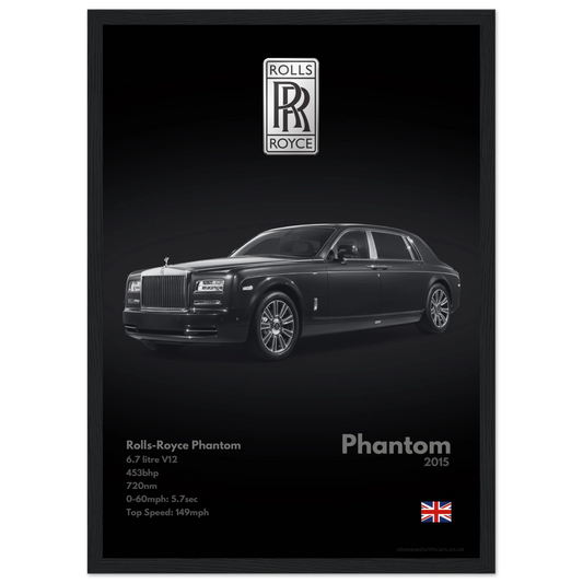 Rolls Royce Phantom Poster - Monochrome Collection