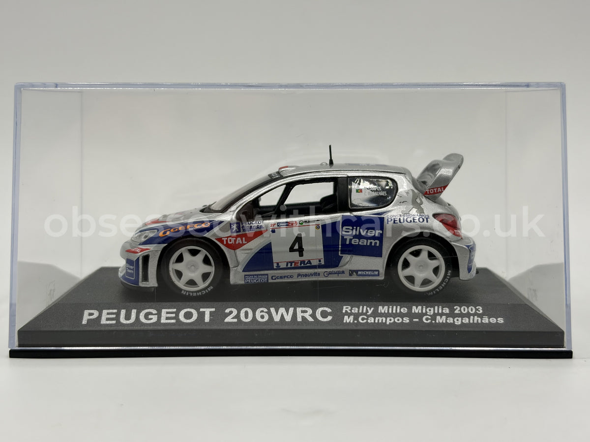 1/43 2003 Peugeot 206 WRC - Rally Mille Miglia - Campos / Magalhaes | Model Rally Car