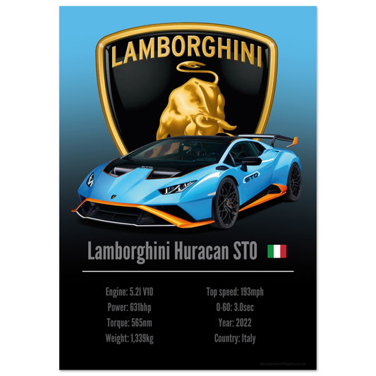 Lamborghini Huracan STO Poster - Accent Collection