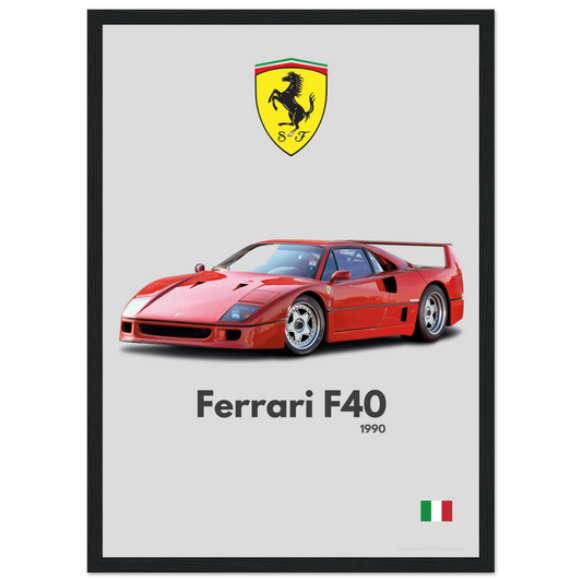 Ferrari F40 Poster - Minimalist Collection