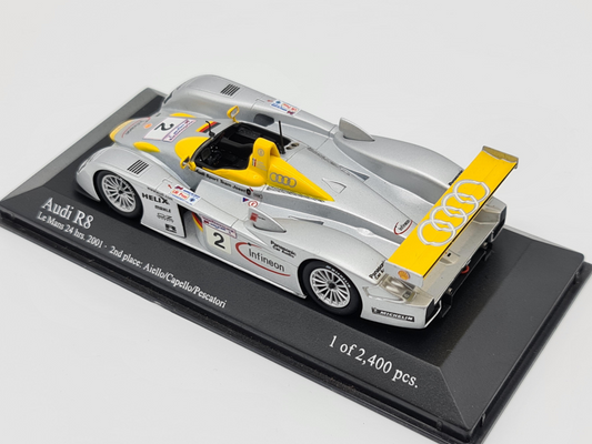1/43 2001 Audi R8 - Aiello / Capello / Pescatori - Minichamps | Model Le Mans Car