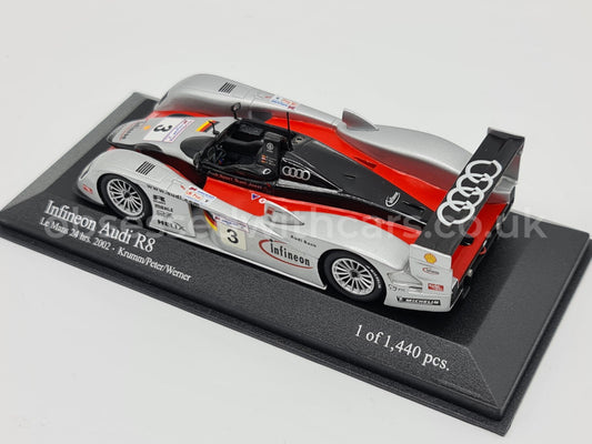 1/43 2002 Infineon Audi R8 - Krumm / Peter Werner - Minichamps | Model Le Mans Car