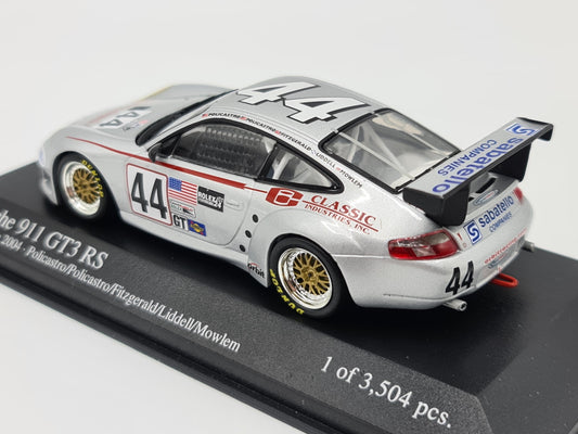 1/43 2004 Porsche 911 GT3 RS - 24h Daytona - Policastro / Policastro Jr / Fitzgerald / Liddell / Mowlem - Minichamps | Model Car