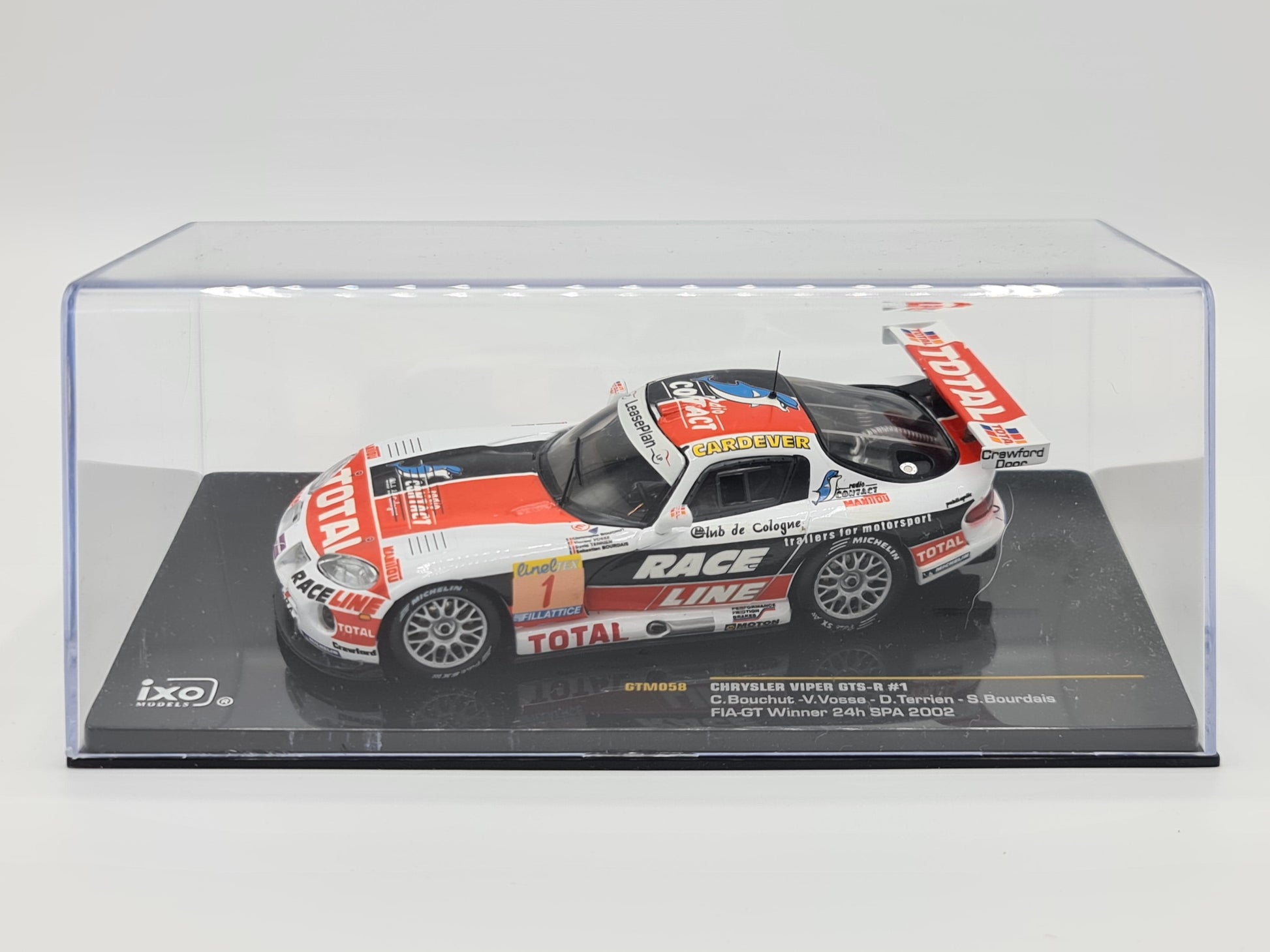 1/43 2002 Chrysler Viper GTS-R - 24h Spa - Bouchut / Voss / Terrien / Bourdais - IXO | Model Car