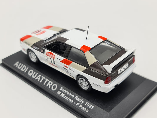 1/43 1981 Audi Quattro - Sanremo Rally - Mouton / Pons | Model Rally Car