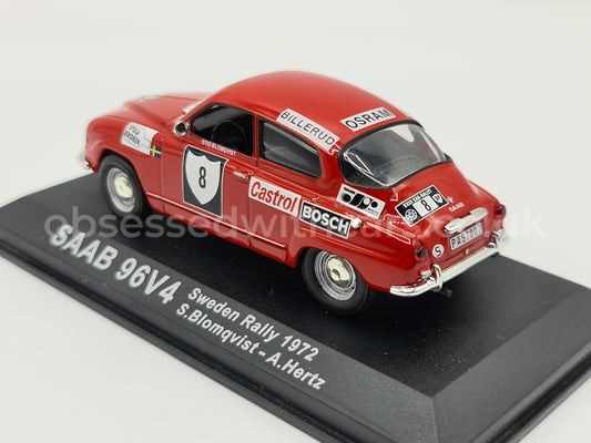 1/43 1972 Saab 96V4 - Sweden Rally - Blomqvist / Hertz | Model Rally Car
