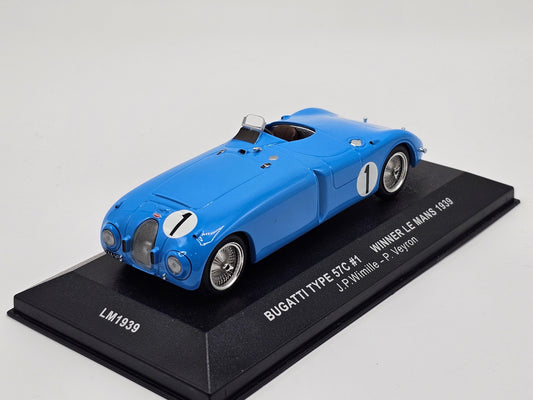 1/43 1939 Bugatti Type 57C "Tank" - Wimille / Veyron - IXO | Model Le Mans Car