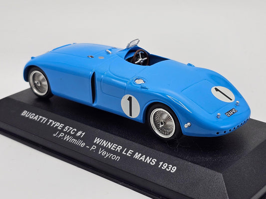 1/43 1939 Bugatti Type 57C "Tank" - Wimille / Veyron - IXO | Model Le Mans Car