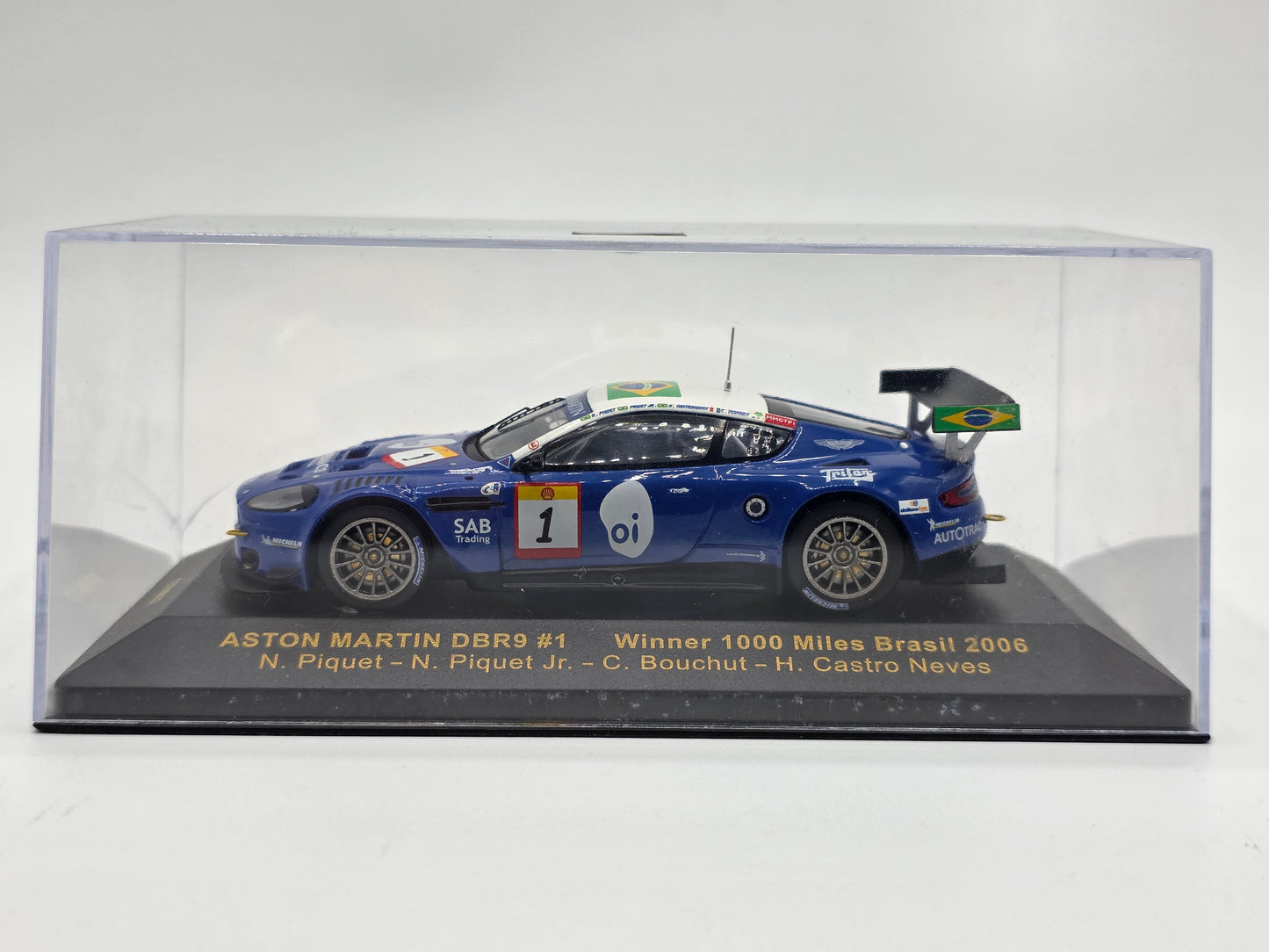 1/43 2006 Aston Martin DBR9 - 1000 miles Brazil - Piquet / Piquet Jr / Bouchut / Neves - IXO | Model Car