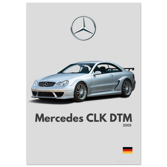 Mercedes CLK DTM AMG Poster - Minimalist Collection