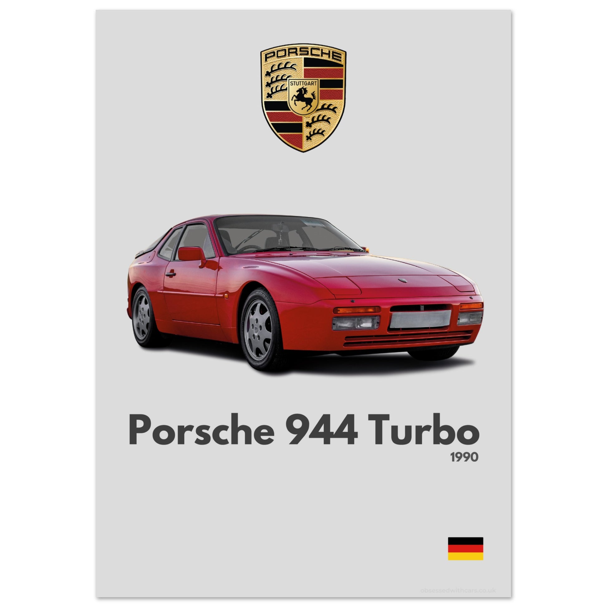 Porsche 944 Turbo Poster - Minimalist Collection