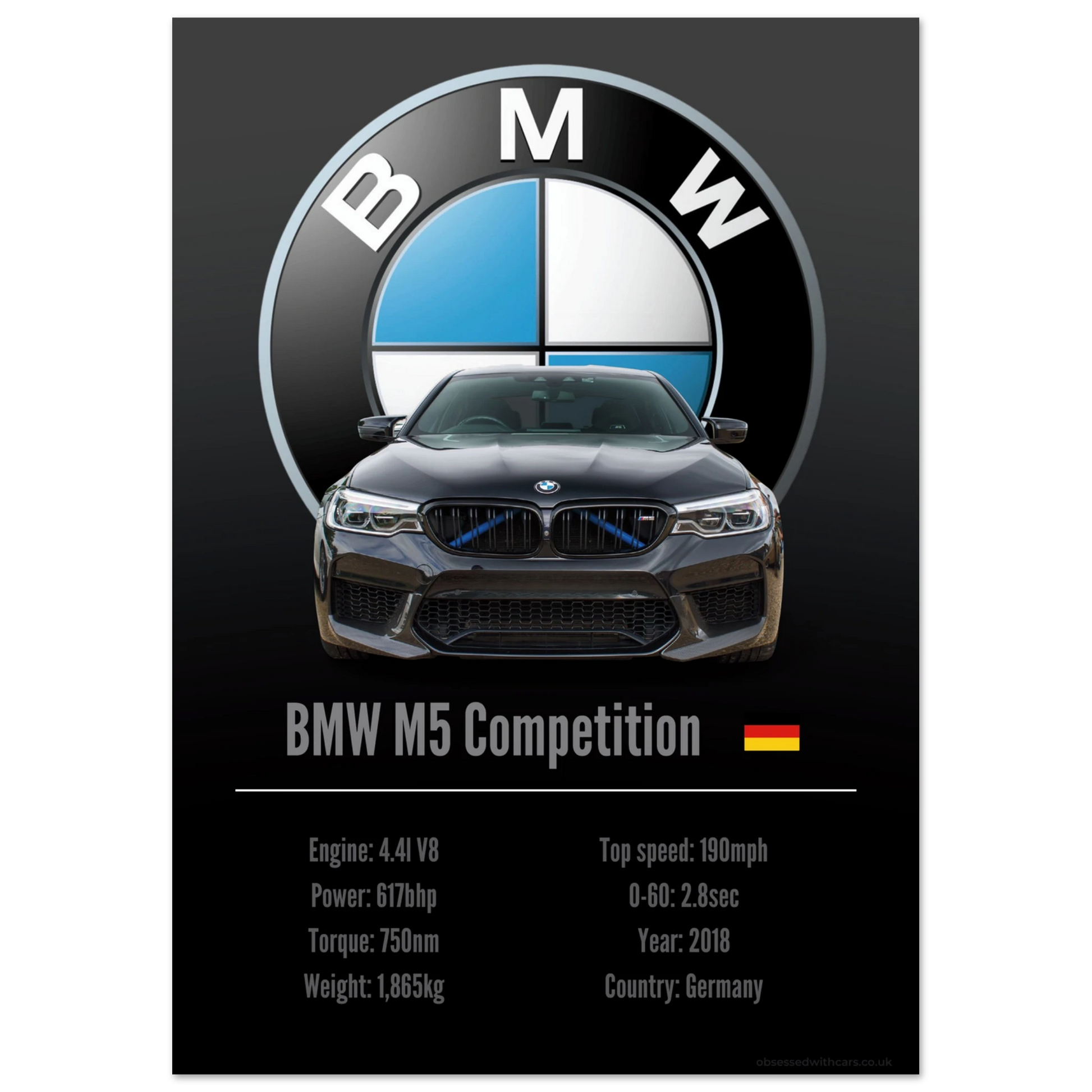 BMW M5 Comp Poster - Accent Collection
