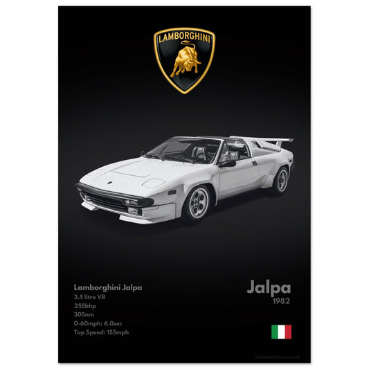 Lamborghini Jalpa Poster - Monochrome Collection