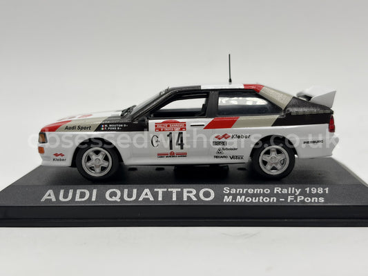 1/43 1981 Audi Quattro - Sanremo Rally - Mouton / Pons | Model Rally Car