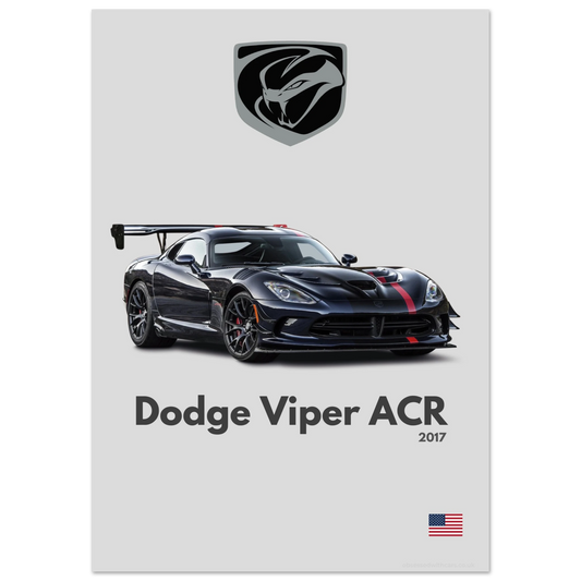 Dodge Viper ACR Poster - Minimalist Collection