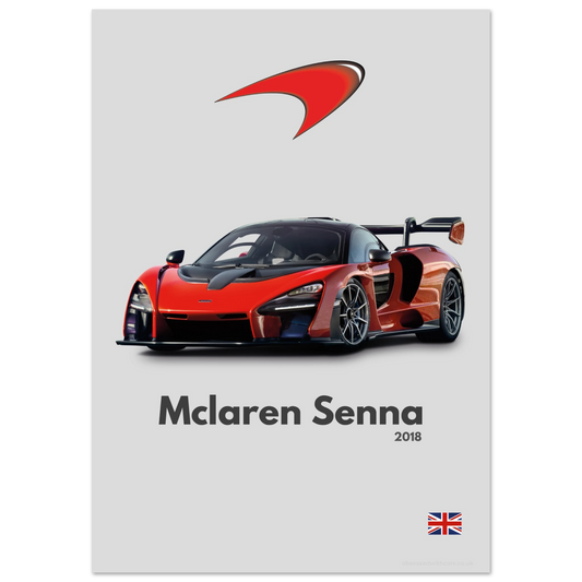 Mclaren Senna Poster - Minimalist Collection