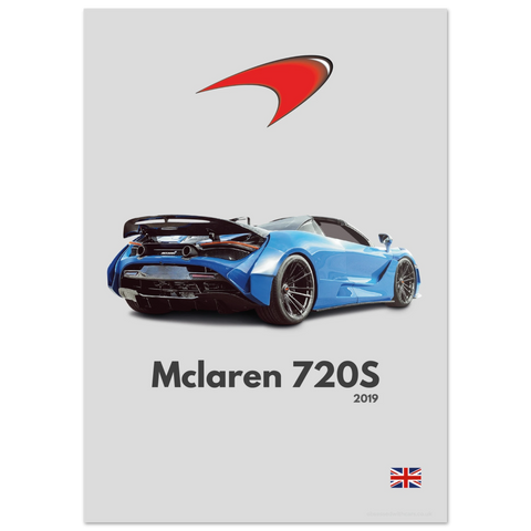 140 Mclaren 720s Poster - Minimalist Collection
