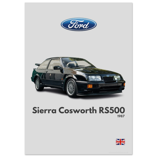 Ford Sierra Cosworth RS Poster - Minimalist Collection