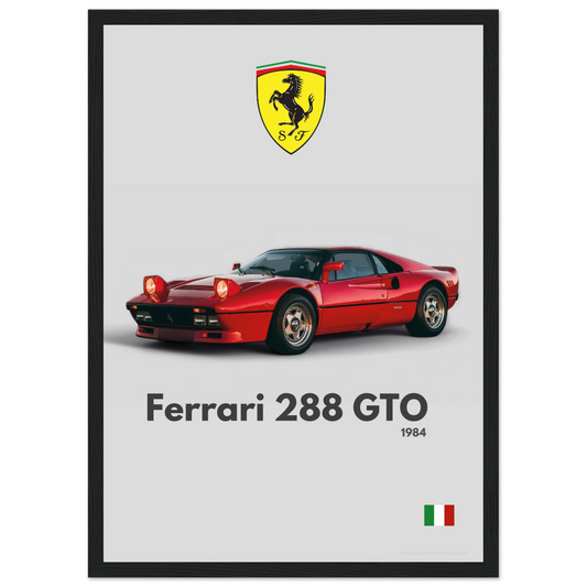 Ferrari 288 GTO Poster - Minimalist Collection