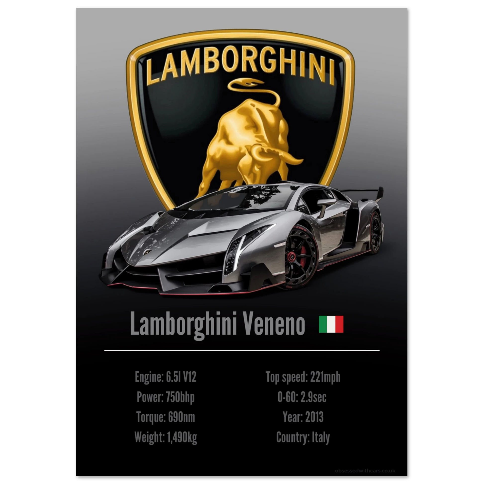 Lamborghini Veneno Poster - Accent Collection