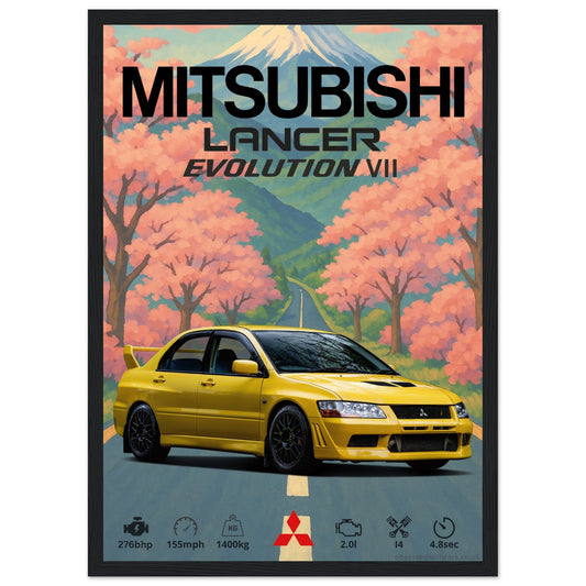 Mitsubishi Evo VII Poster - Abstract Collection