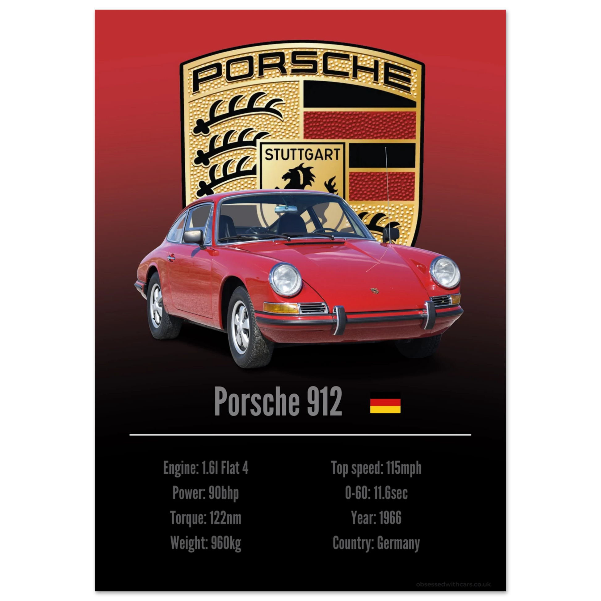 Porsche 912 Poster - Accent Collection