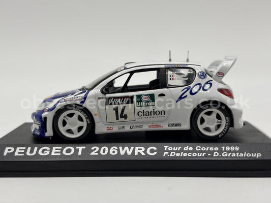 1/43 1999 Peugeot 206 WRC - Tour de Corse - Delecour / Grataloup | Model Rally Car