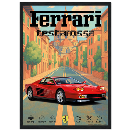 Ferrari Testarossa Poster - Abstract Collection