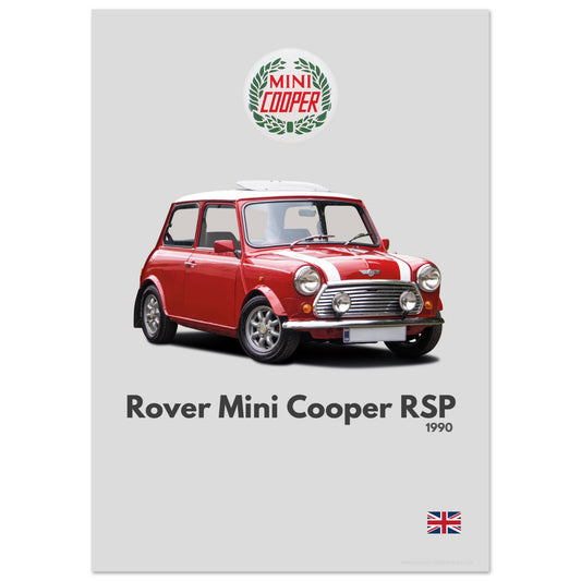 Rover Mini Cooper RSP Poster - Minimalist Collection